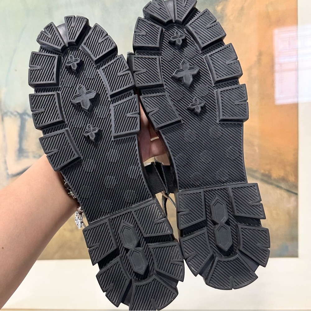 🌸SANDRO MASCOLINI🌸 Strappy Platform Lug Sole Sandals Black Size: 8.5M - Picture 16 of 16